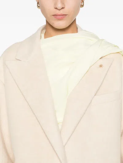 Manuel Ritz Flap-pocket Coat In Neutral