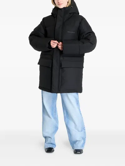 Daily Paper Oba Monogram Padded Coat In Black