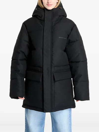 Daily Paper Oba Monogram Padded Coat In Black