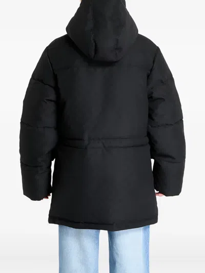 Daily Paper Oba Monogram Padded Coat In Black