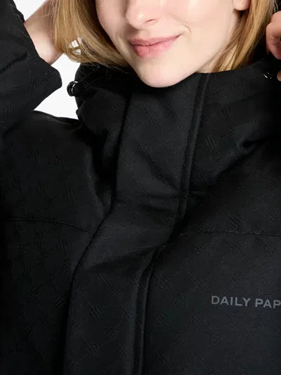 Daily Paper Oba Monogram Padded Coat In Black
