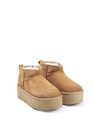 Ugg W Classic Ultra Mini Platform In Brown