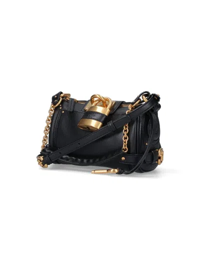 Chloé Black Leather Small Paddington Shoulder Bag