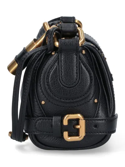 Chloé Black Leather Small Paddington Shoulder Bag