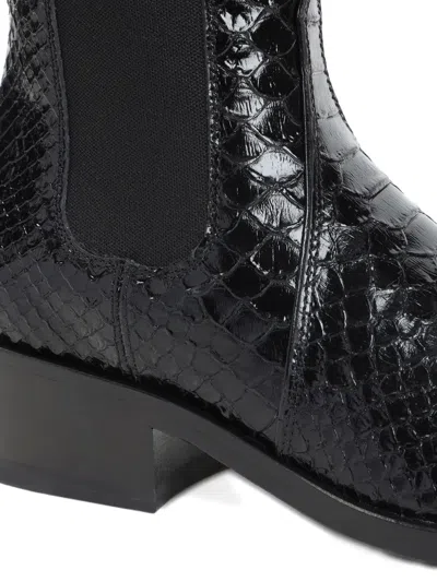 Tom Ford Shiny Python Stamped Leather Chelsea Boots In Multi