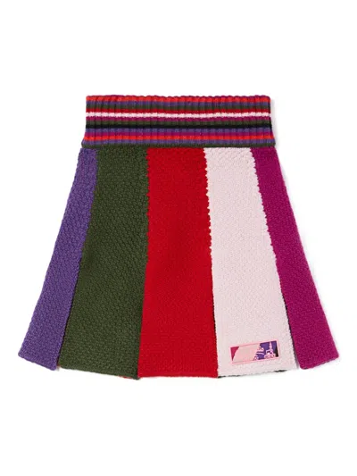 Pucci Striped Wool-blend Miniskirt In Multi