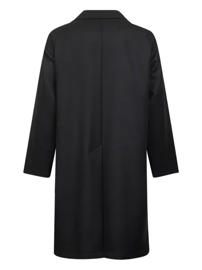 Tagliatore Single-breasted Mid-length Coat In Black