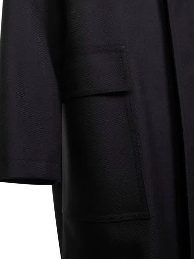 Tagliatore Single-breasted Mid-length Coat In Black