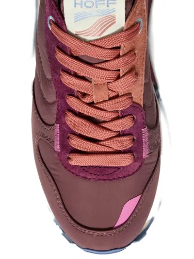 Hoff Suede Panel Lace-up Sneakers In Red
