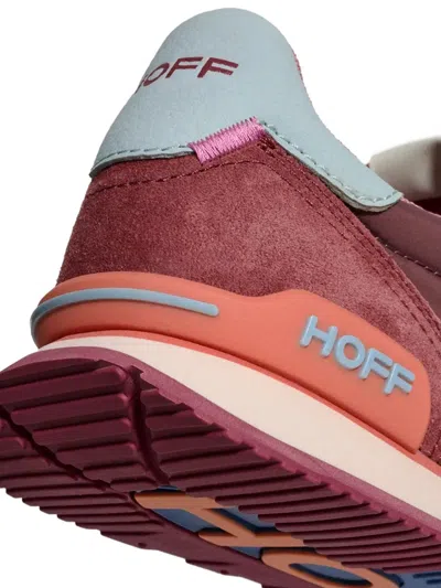Hoff Suede Panel Lace-up Sneakers In Red
