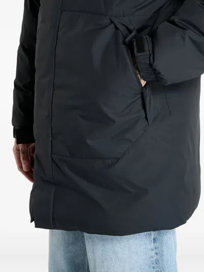Jordan Hooded Quilted Coat In Black