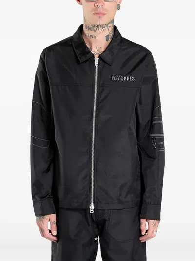 Pleasures Helmets Nylon Work Jacket In Black