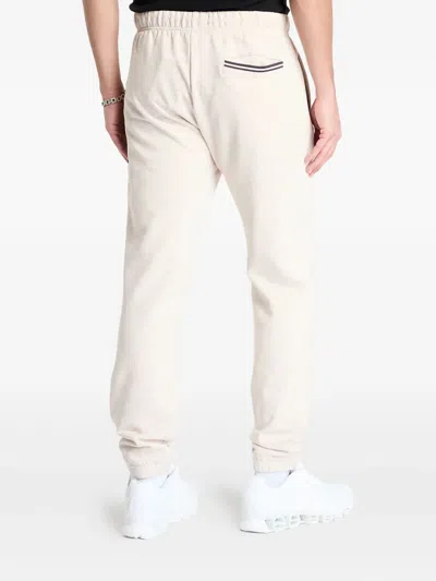 Fred Perry Drawstring Cotton Track Pants In White