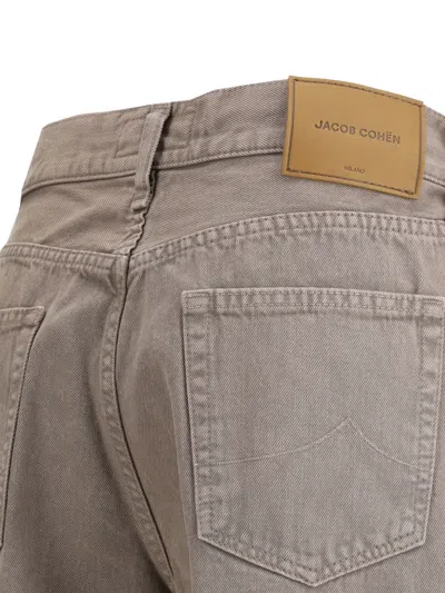 Jacob Cohen Grace Wide 5 Pocket Jeans In Gray