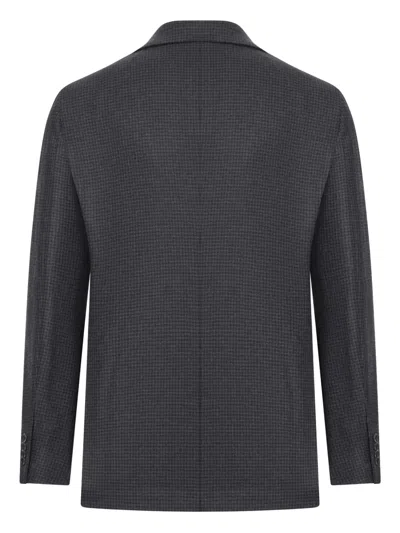 Tagliatore Single-breasted Tailored Wool Jacket In Gray