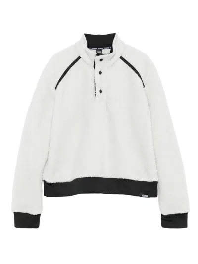 Colmar Tibet Fleece-texture Performance Sweatshirt In White