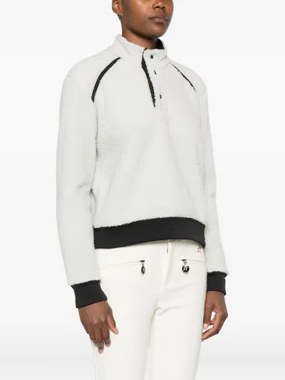 Colmar Tibet Fleece-texture Performance Sweatshirt In White