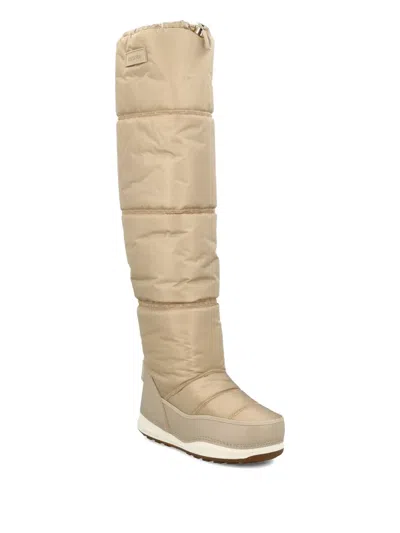 Bogner Quilted Over-the-knee Boots In Animal Print