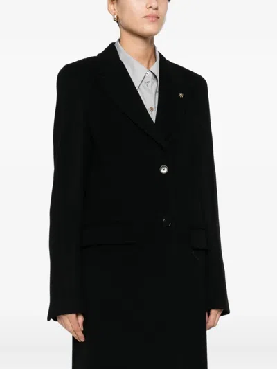 Manuel Ritz Wool-blend Coat In Black