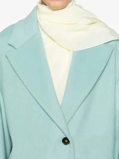 Manuel Ritz Bottoned Double Breasted Coat In Blue