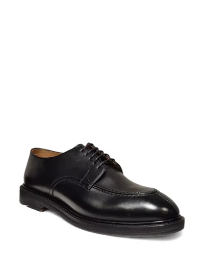 Henderson Baracco Panelled Derby Shoes In Black