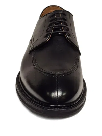 Henderson Baracco Panelled Derby Shoes In Black