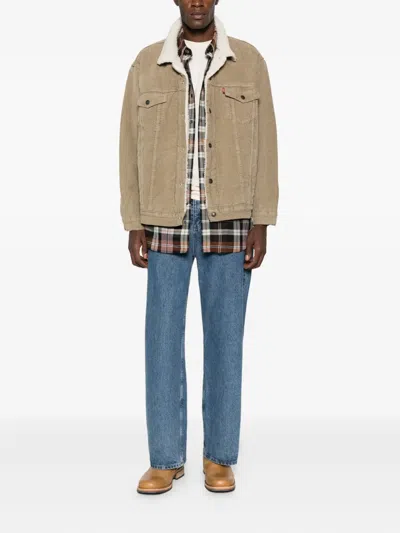 Levi's Relaxed Fit Sherpa Trkr Timber Wolf Clothing In Brown