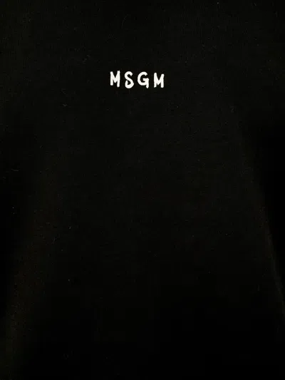 Msgm Logo-print Sweatshirt In Black