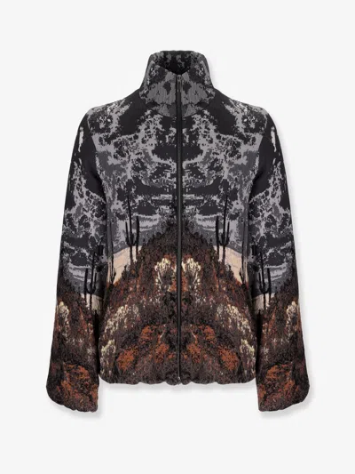 Laneus Knitted Cotton And Wool Jacket In Multi