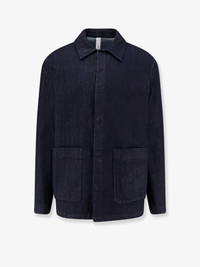 Hevo Castelforte Stretch Denim Jacket In Blue