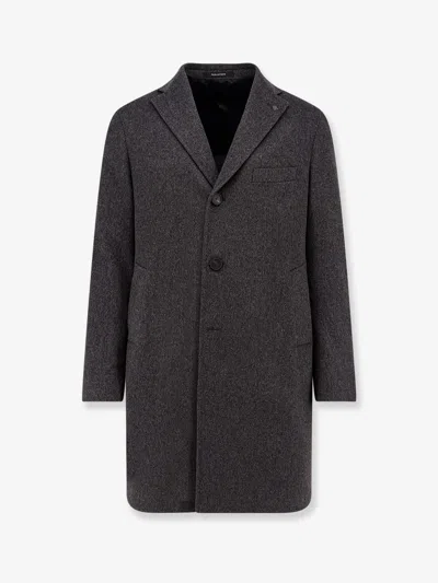 Tagliatore Virgin Wool Coat In Gray