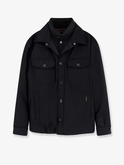 Moorer Duino-ll Padded Jacket With Hood In Black