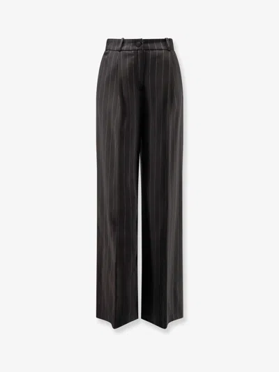Actualee Pinstriped Trousers In Black