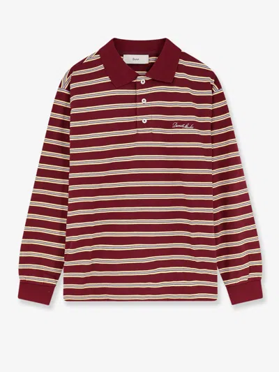 Dunst Bordeaux Sweater With All-over Striped Motif And Front Logo In Cotton Woman In Red