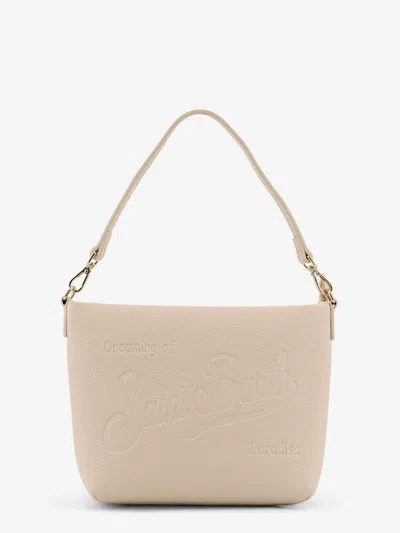 Mc2 Saint Barth Aline Leather Shoulder Bag In White