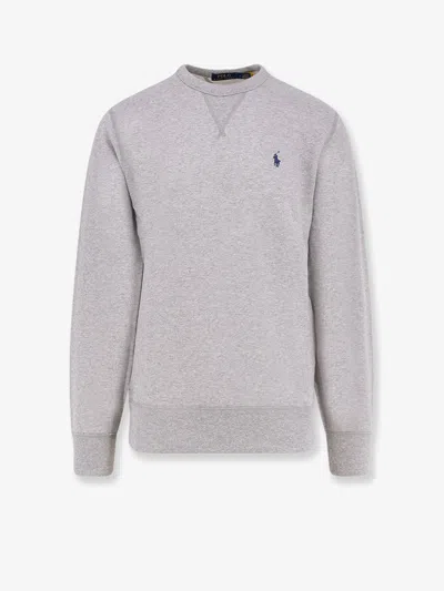 Polo Ralph Lauren Cotton Blend Sweatshirt With Logo In Gray