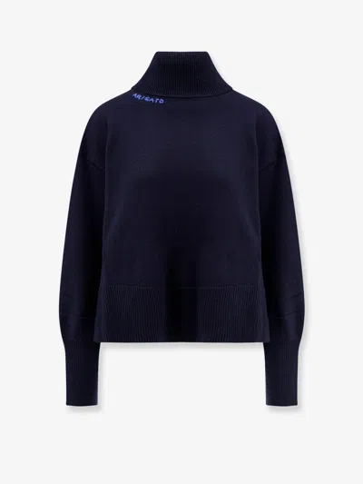 Axel Arigato Women Wool Blend Turtleneck Sweater In Blue