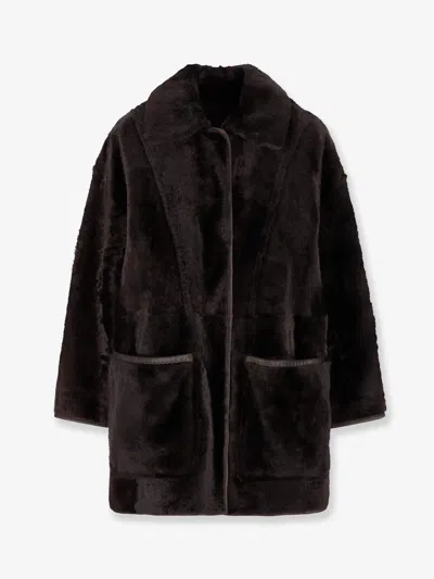 Max Mara Reversible Coat In Brown
