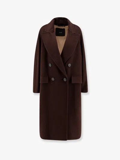 Max Mara Oversized Coat In Cashmere, Alpaca And Wool In Brown