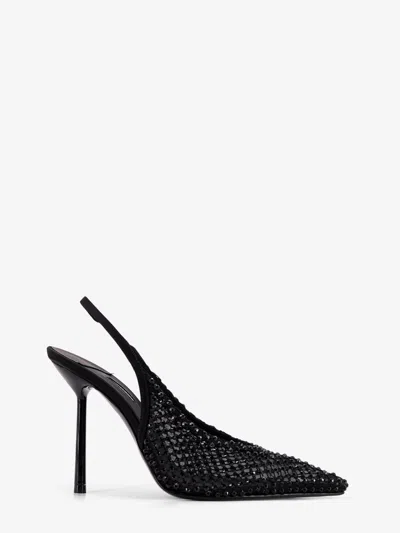 Le Silla Rhinestone Embellished Slingback Stiletto Pumps In Black