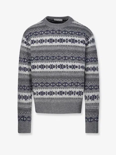 Dunst Fairisle Wool Blend Sweater In Gray