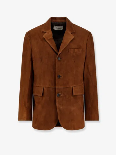 Tonywack Tailored Suede Jacket In Brown