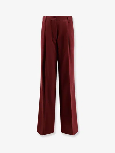 Dries Van Noten Portias Tailored Wool Pants In Red