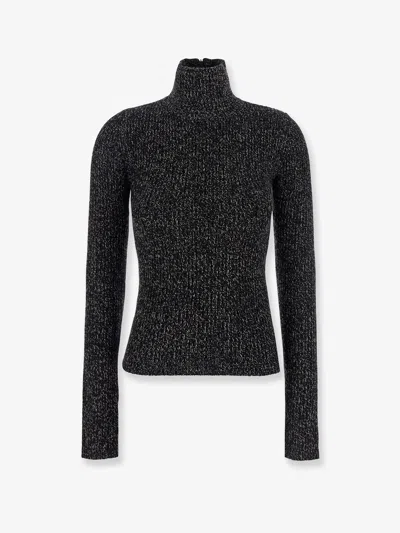 Max Mara Azulene Wool And Cashmere Turtleneck Sweater In Black