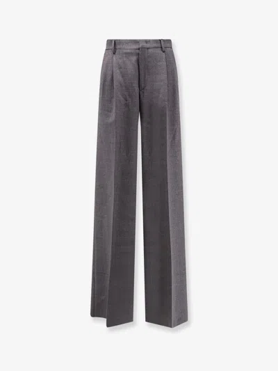 Tagliatore P-ebony Bi-stretch Virgin Wool Trousers In Gray
