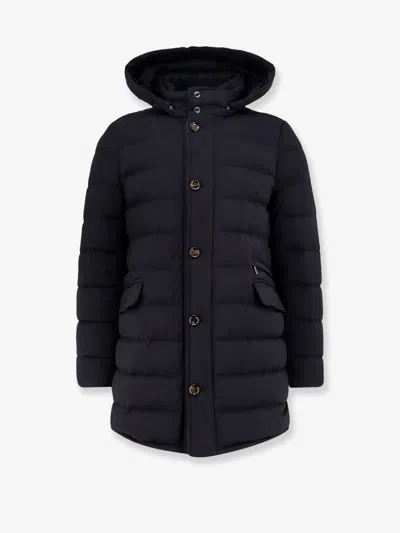 Moorer Calandri-kn Down Jacket With Removable Hood In Black
