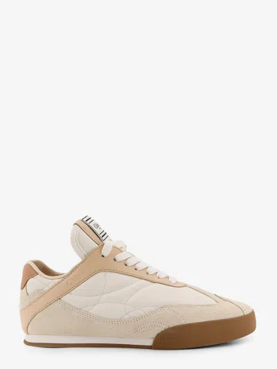 Chloé Multicolor Kick Leather And Suede Sneakers In Nude