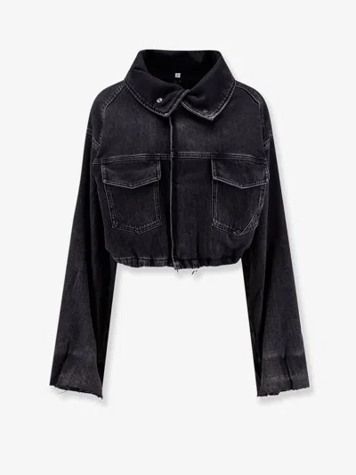 3x1 Jeanna Grey Denim Jacket In Black