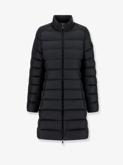 Moncler Black Quilted Logo Jacket In Black