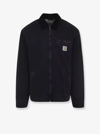 Carhartt Og Detroit Organic Canvas Jacket In Black